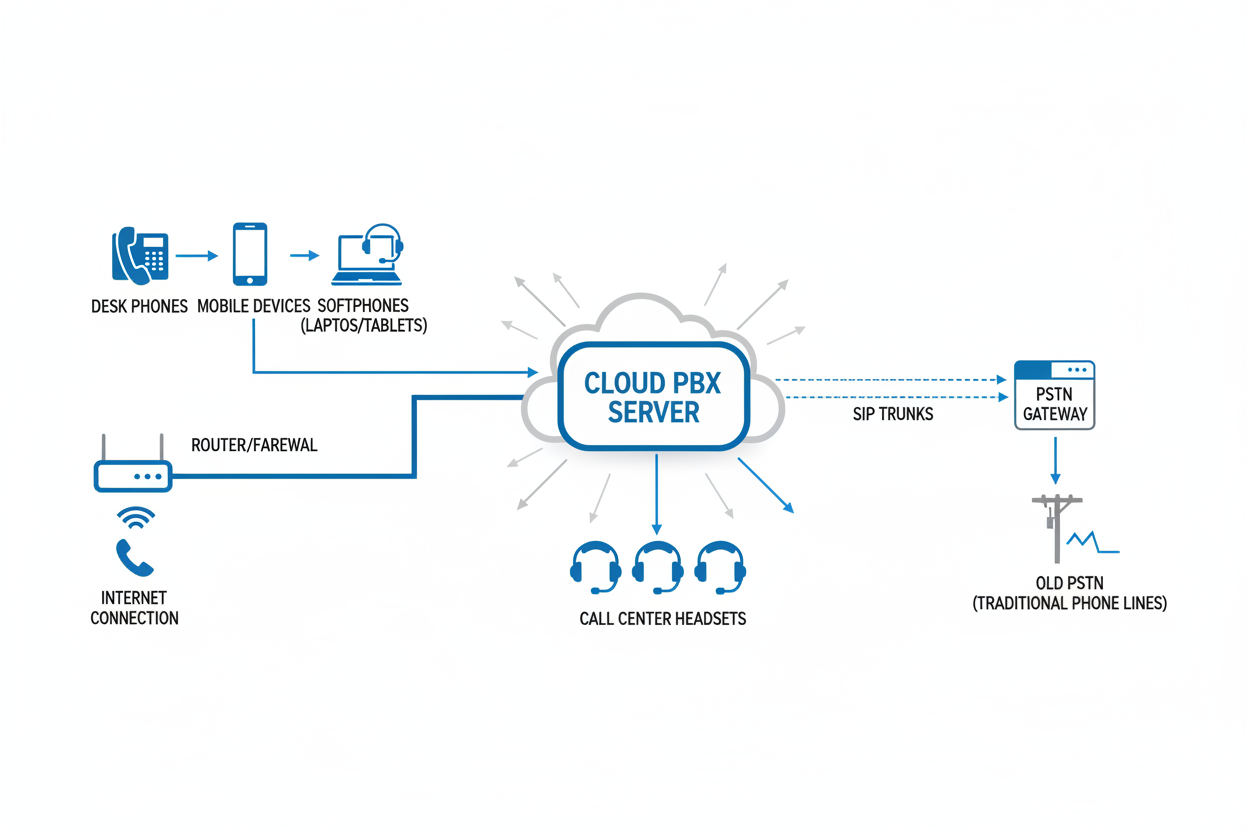 business phone system diagram